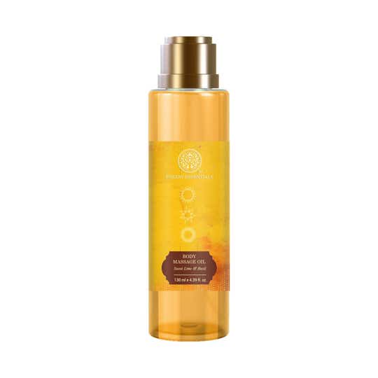 Forest Essentials Body Sweet Lime and Basil Ayurvedic For Soft Skin Massage Oil (130 ml)