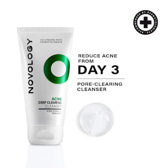 Novology Acne Clearing Face Wash Face Wash for Acne Whiteheads Blackheads Non-Drying (150 g)