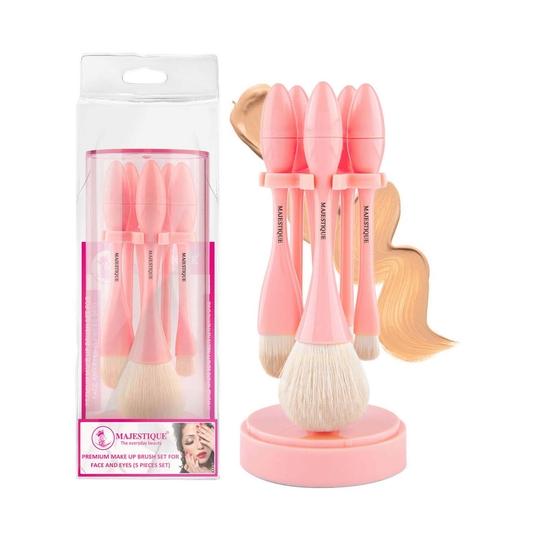 Majestique Premium Makeup Brush Set with Bucket (5 pcs)