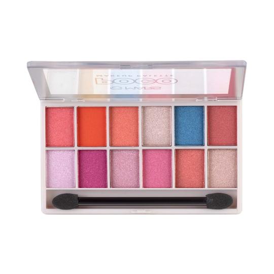 MARS Poco Makeup Palette With Eyeshadow Compact Highlighter And Blush - 02 (20 g)
