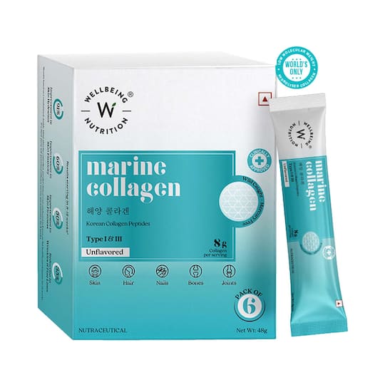 Wellbeing Nutrition Pure Korean Marine Collagen Supplements - (6 pcs)