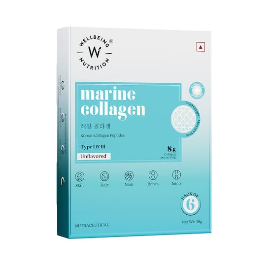 Wellbeing Nutrition Pure Korean Marine Collagen Supplements - (6 pcs)