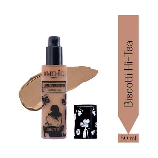 LoveChild Masaba Lights Camera Foundation 4K Matte Finish - Biscotti Hi Tea (30 g)