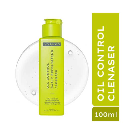 Hyphen Oil Control Exfoliating Cleanser 2% Aha + Bha Salicylic Acid Face Wash (100 ml)
