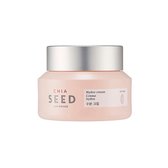 The Face Shop Chia Seed Hydro Cream - Deeply Hydrating, VIT B12 Korean Moisturizer for Glow (25ml)
