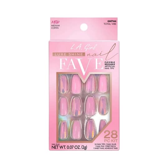 L.A. Girl Luxe Shine Nail Fave Artificial Nail Tips - Total Vibe (28 Pcs)