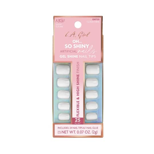 L.A. Girl Oh So Shiny Artificial Nail Tips - Cloud Nine (25 Pcs)