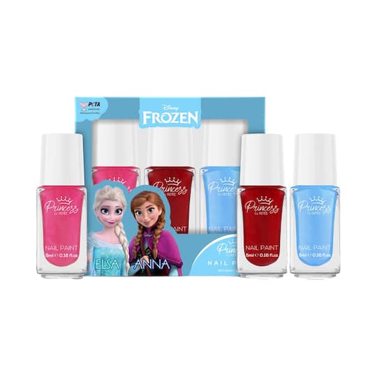 Disney Frozen Princess By Renee Cosmetics Bubbles Nail Paint Elsa & Anna Set - (3 pcs)