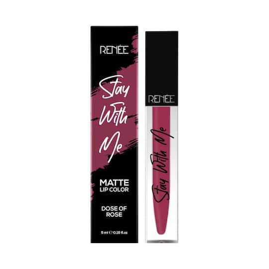 Renee Cosmetics Stay With Me Matte Lip Color - Dose Of Rose (5 ml)