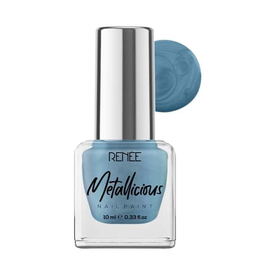 Renee Cosmetics Metallicious Nail Paint - Mermaid Aqua (10 ml)