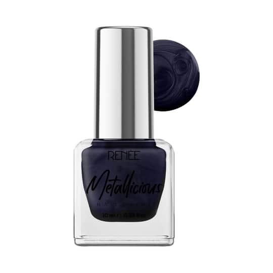 Renee Cosmetics Metallicious Nail Paint - Navy Nebula (10 ml)