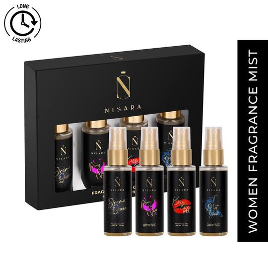 Nisara Fragrance Mist Gift Set for Women (4 Pcs)