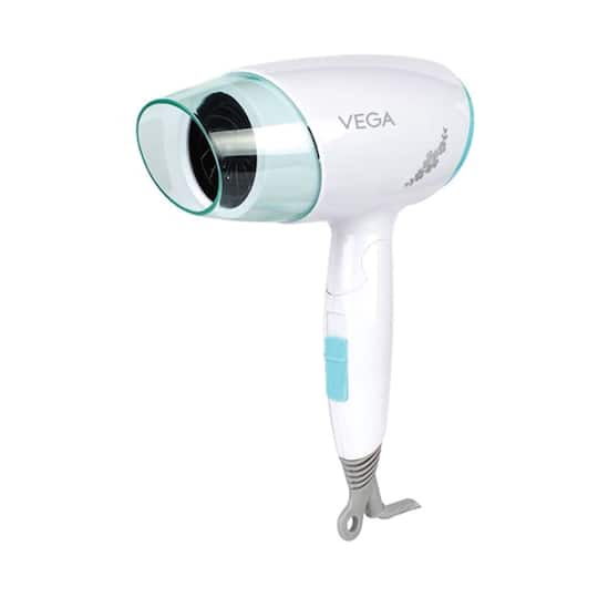 Vega Insta Look 1400W Foldable Hair Dryer with Cool Shot Button & 3 Heat Speed Settings VHDH-23(123 g)