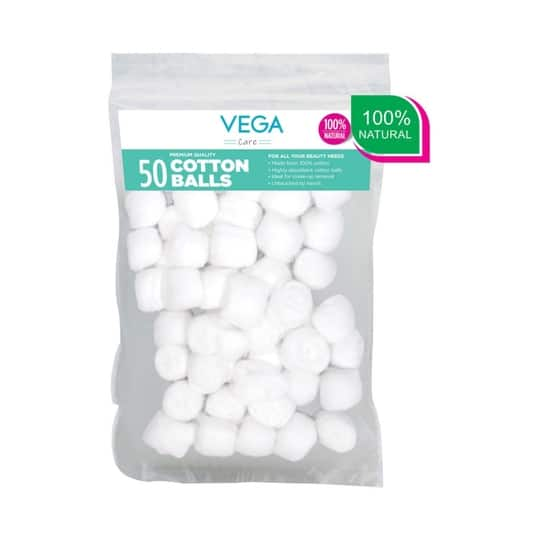 Vega Cotton Ball, White (Pack of 2)