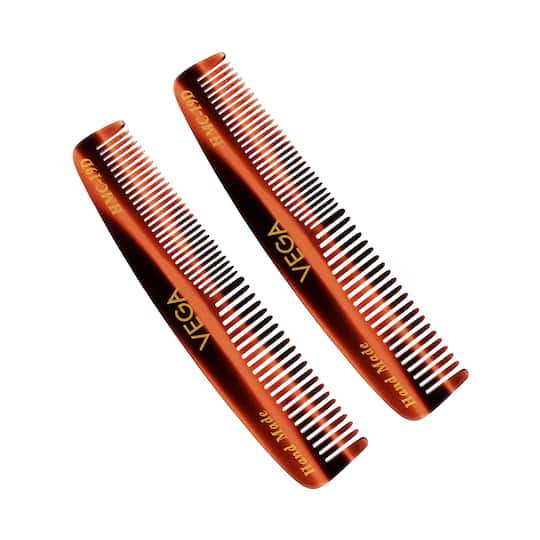 Vega Pocket Hair Comb for Men and Women Brown Pack of 2 (VC2HMC-19D) (20 g)