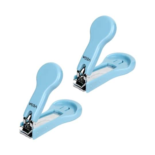 Vega Baby Nail Clipper, Pink/Blue (Pack of 2)