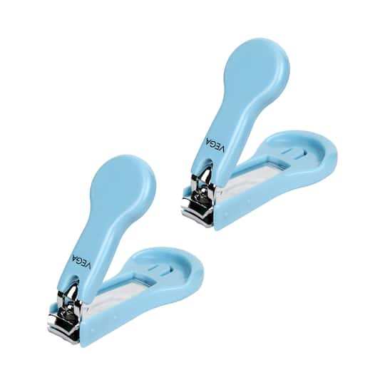 Vega Baby Nail Clipper Cutter with Skin Gaurd Color May Vary Pack of 2 (VC2BNC-01)