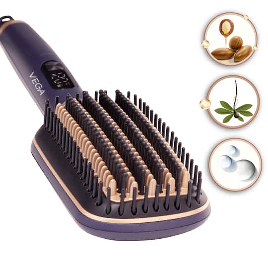 Vega Litstyle L1 Hair Straightener Brush for Women with Smart Memory Function Quick Heat Up VHSB-06