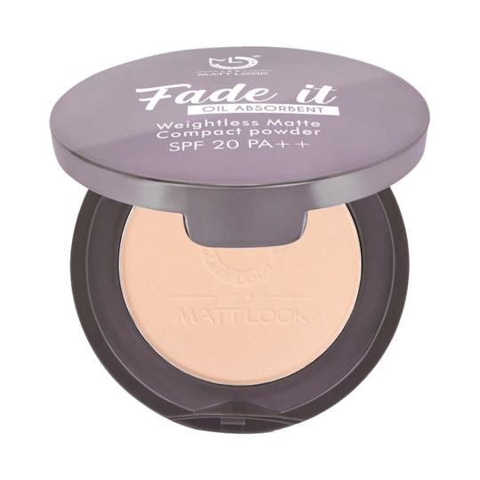 Matt Look Fade It Oil Absorbent Matte Compact Powder With SPF 30 PA++ - Natural Sand (20 g)