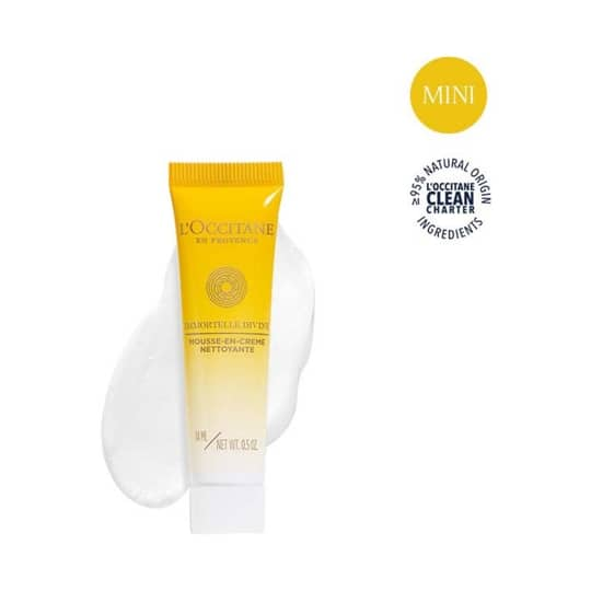 L'occitane Immortelle Divine Mini Foaming Cleansing Cream With AHA (14 ml)