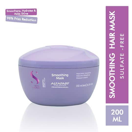 Alfaparf Milano Smoothing Mask - Dry, Frizzy Hair, Smooth, Shiny, Rebel Hair (200 ml)