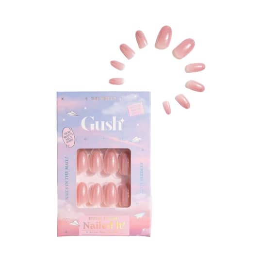 Gush Beauty Nailed It Reusable Luxury Press On Nails - Pixie Glitter - Medium Almond (8 pcs)