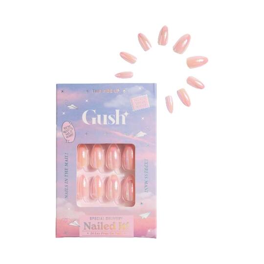 Gush Beauty Nailed It Reusable Luxury Press On Nails - Fairy Dust - Medium Round (8 pcs)