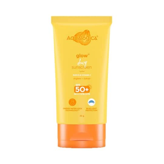 Aqualogica Glow+ Dewy Travel-Friendly Sunscreen With SPF 50+ PA++++ (30 g)