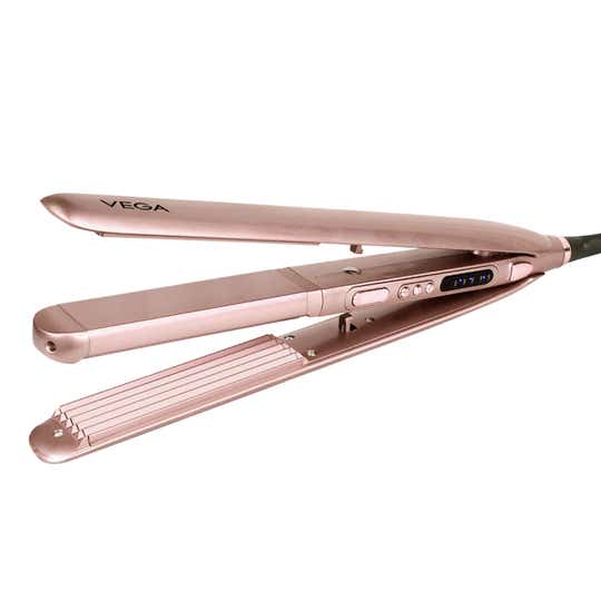 VEGA Glam Glitz 2 in 1 Hair Styler- Hair Straightener & Crimper for Women (VHSC-04)