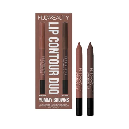 Huda Beauty Lip Duo Set - Yummy Browns (2 pcs)