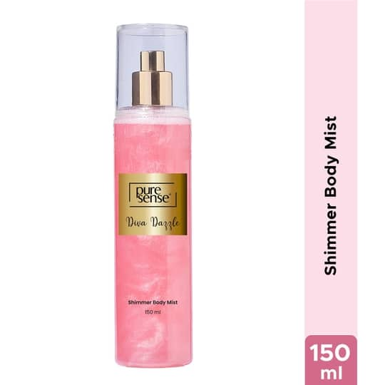 Pure Sense Diva Dazzle Body Mist With Gold Shimmer Jasmin & Cocoa (150 ml)