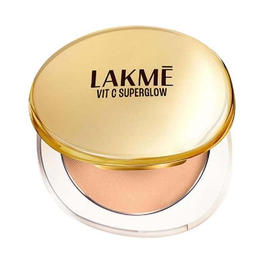 Lakme Makeup+Skincare Vit C Superglow Skin Perfecting Compact - Nude 20 (8 g)