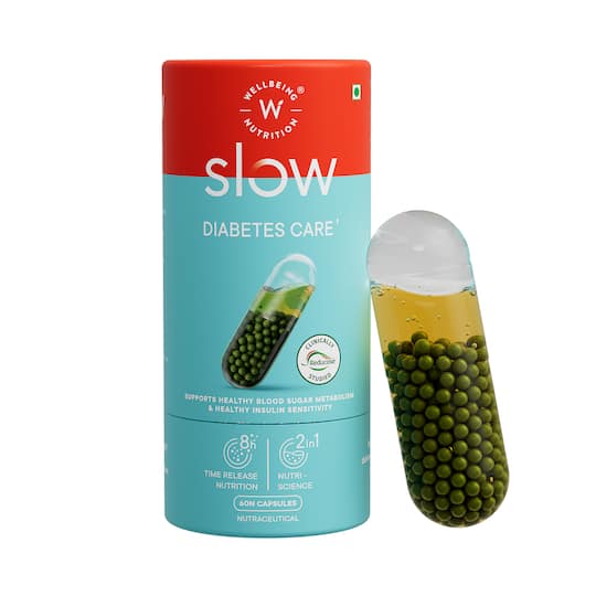 Wellbeing Nutrition Slow Diabetes Care with Reducose Healthy Blood Sugar Veg Capsules (60 Capsules)