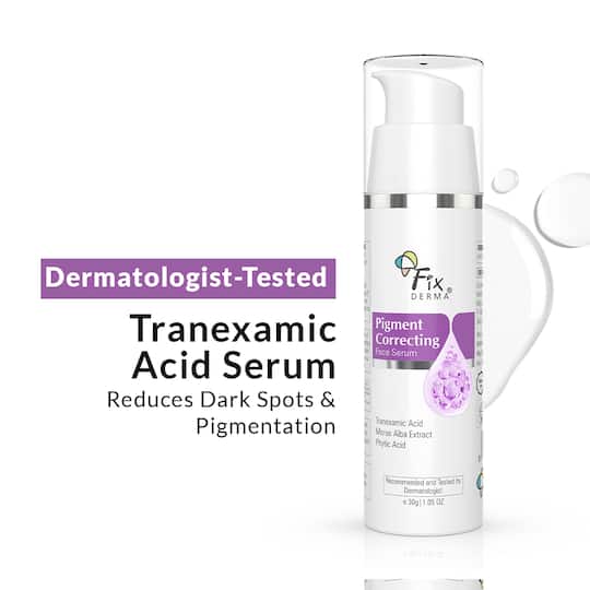 Fixderma 10% Tranexamic Acid Serum, Pigment Correcting Serum Hyperpigmentation and Acne Spots (30g)
