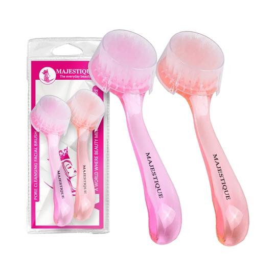 Majestique Pore Cleaning Facial Brush Combo Remove Blackheads and Massage Skin Cleansing (2 pcs)