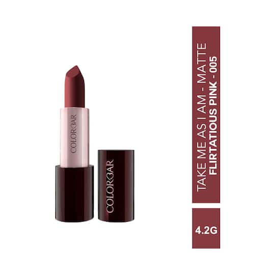 Colorbar Take Me As I Am Vegan Matte Lipstick - Flirtatious Pink - [005] (4.2 g)