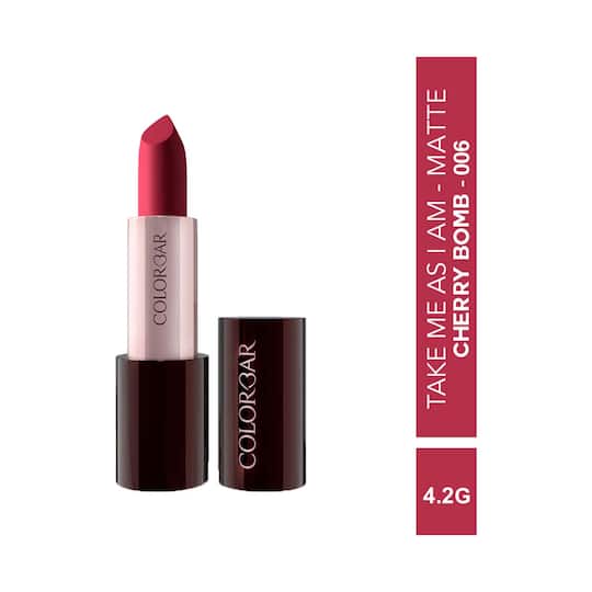 Colorbar Take Me As I Am Vegan Matte Lipstick - Cherry Bomb - [006] (4.2 g)
