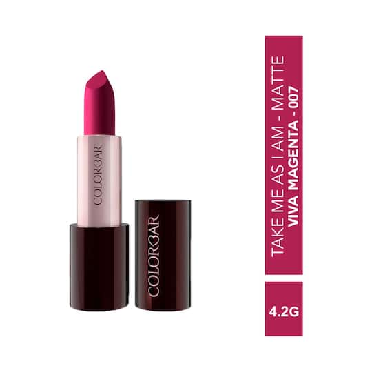 Colorbar Take Me As I Am Vegan Matte Lipstick - Viva Magenta - [007] (4.2 g)