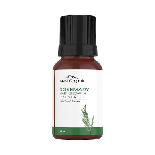 Aravi Organic 100% Pure Natural Rosemary Essential Oil For Hair Growth & Nourish Skin (10 ml)
