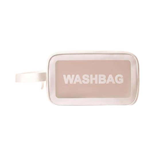 Allure Washable Cosmetic Small Bag - White