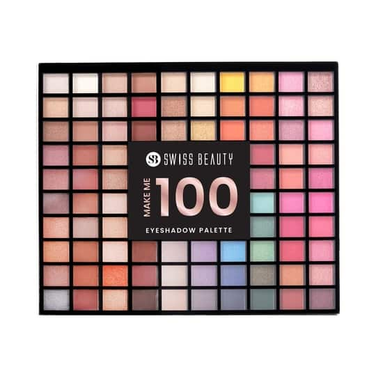 Swiss Beauty Makeup Pro 100 Colors Multicolor Eyeshadow Palette (80 g)