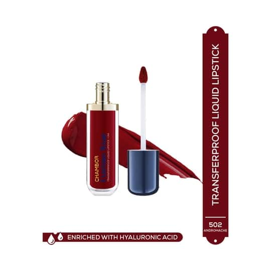 Chambor Extreme Wear Hydrating Matte, Intensely Pigmented, Lasts 12 Hours, Transferproof Liquid Lipstick + HA - Andromache 502 (6 ml)