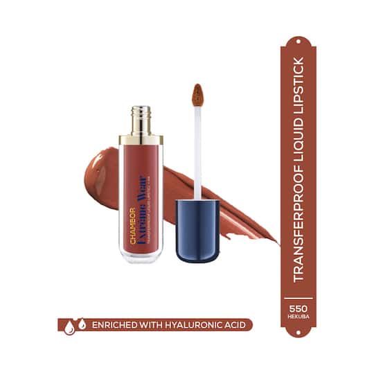 Chambor Extreme Wear Hydrating Matte, Intensely Pigmented, Lasts 12 Hours, Transferproof Liquid Lipstick + HA - Hekuba 550 (6 ml)