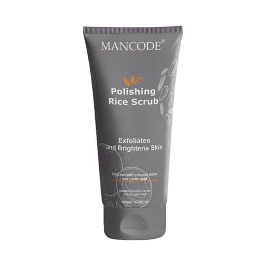 Mancode Polishing Rice Face Scrub Exfoliates and Brightens Skin (100 g)