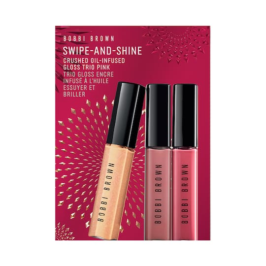 Bobbi Brown Shimmer & Shine Crushed Oil-Infused Lip Gloss - Rose Metal, Love Letter, New Romantic (3 pcs)