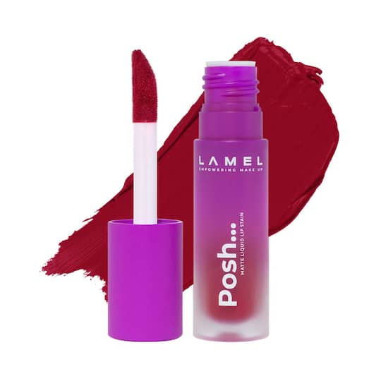 Lamel Posh Matte Liquid Lip Stain - 407 Wine Red (4 g)
