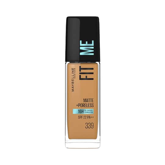 Maybelline New York Fit Me Matte + Poreless Liquid Foundation SPF 22 - Shade 339 Natural Matte Finish (30 ml)