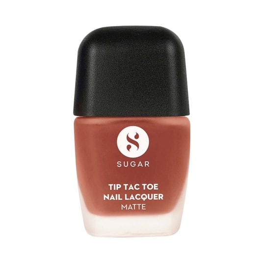 SUGAR Cosmetics Tip Tac Toe Nail Lacquer Matte 41 - Bow Brown (10 ml)