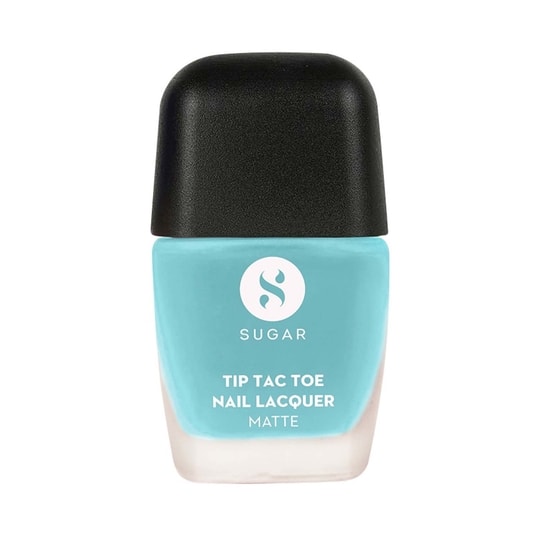 SUGAR Cosmetics Tip Tac Toe Nail Lacquer Matte 43 - Blue Bliss (10 ml)