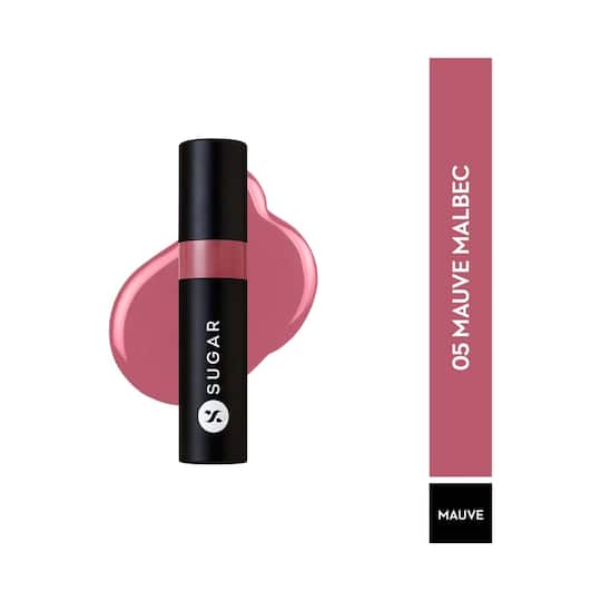 SUGAR Cosmetics Partner In Shine Transferproof Lip Gloss - 05 Mauve Malbec (3 ml)